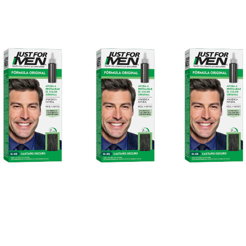 Pack x3 JFM TINTE HOMBRE COLOR CASTAÑO OSCURO 40 GR