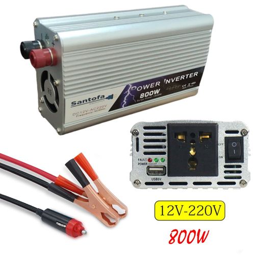 Inversor de Corriente 12v a 220v USB 800w SANTOFA DC a AC