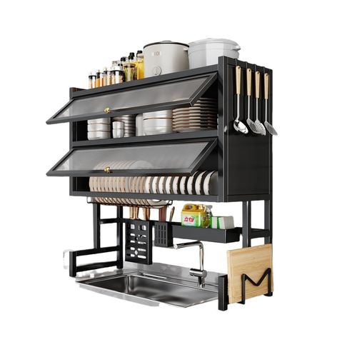 Escurridor con tapa acrílica 2 niveles acero inoxidable