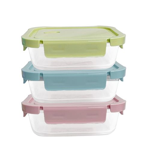 Taper De Vidrio 700ml Hermético y Práctico 3 Unidades