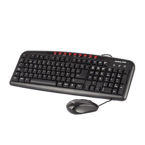 KIT TECLADO MULTIMEDIA MOUSE USB KM-2011 + MO-040 HALION