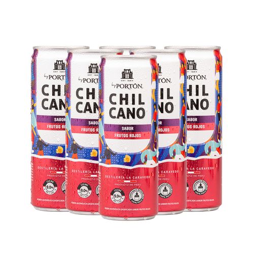 Pack x 6 RTD By Portón Chilcano Frutos Rojos de 355ml