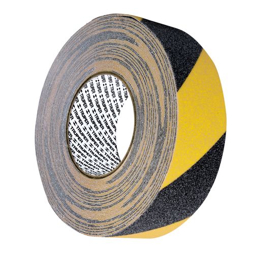 Rollo 18 m de cinta antiderrapante ama/negra 50mm c/abrasivo