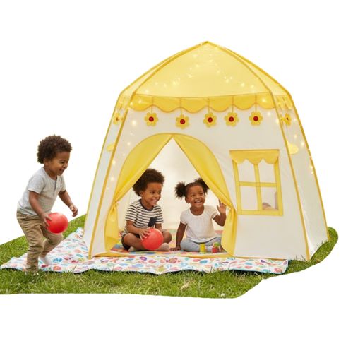 Castillo Armable para Niños, Carpa Armable para Niños Amarillo