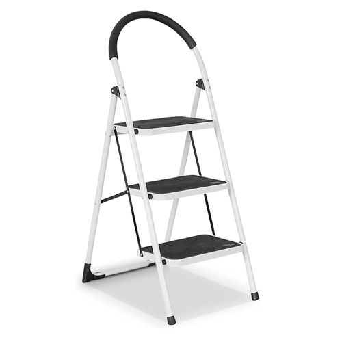 Escalera Plegable De Acero De 3 Escalones Para Adultos