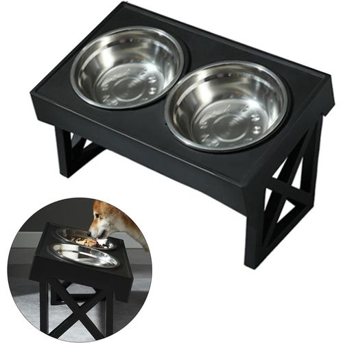 Comedero Elevado De Acero Inoxidable Para Mascotas