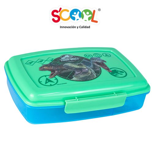 Taper Scool Jurassic Polipropileno Con 3 Divisiones 1Lt