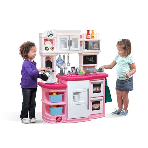 Cocina para Niñas STEP 2 Gourmet Rosado y Blanco con Accesorios