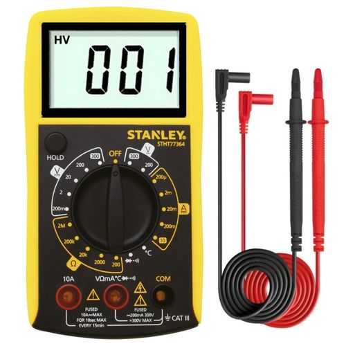 MULTÍMETRO DIGITAL MULTITESTER STHT77364 300V10A - STANLEY