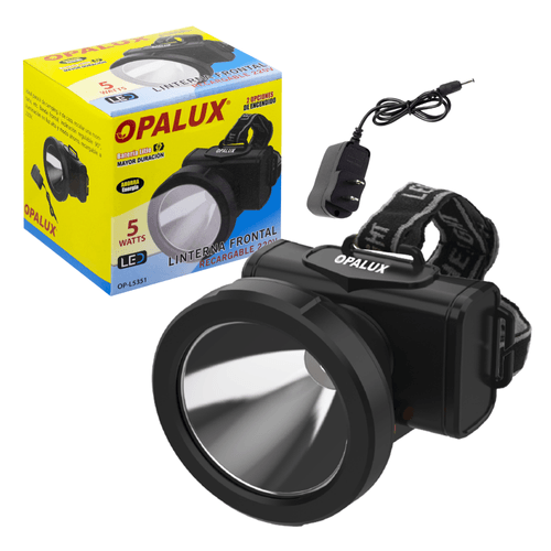 Linterna Frontal Recargable 220V 5W Opalux Op-L5351