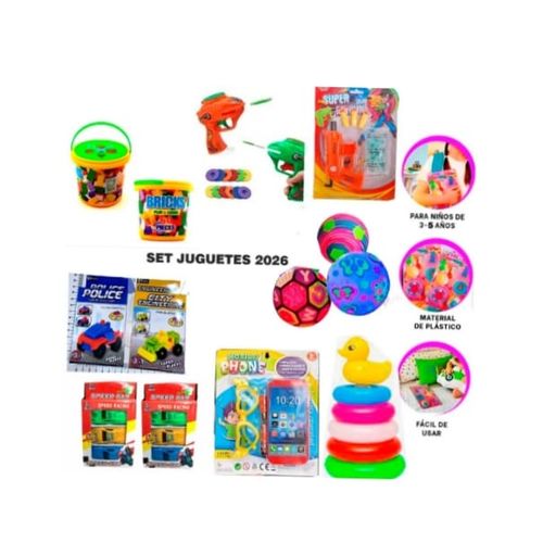 SET 8 JUGUETES ABS UTILITARIOS REGALO NIÑOS