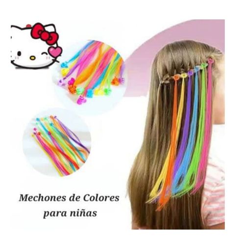DIVERTIDO SET DE 30 MECHAS EXTENSIONES PARA NIÑAS