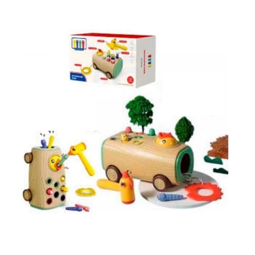 JUEGO IMANTADO PAJARO CARPINTERO MADERA MONTESORI