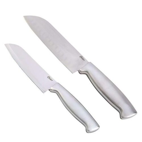 Set de Cuchillos Oster® 2Pzs Santoku Acero Inoxidable 91602 02 - Color Acero !OFERTON!