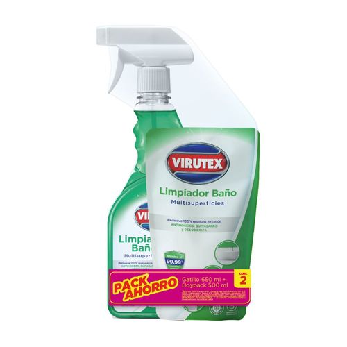 Combo Limpiabaño Gatillo 650ml + Doypack 500ml Virutex