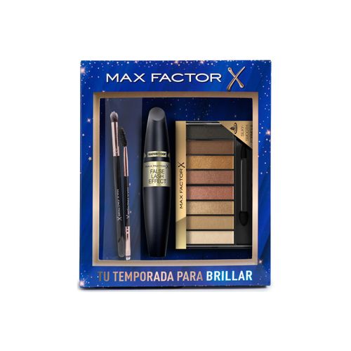 Pack Max Factor Máscara De Pestañas False Lash Effect Wp + Sombra De Ojos Masterpice Golden+ Set De Brochas