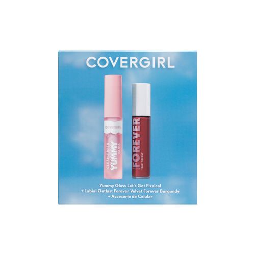 Pack Covergirl Gloss Yummy Lets Get Fizzical + Labial Out Forever Velvet Burgundy