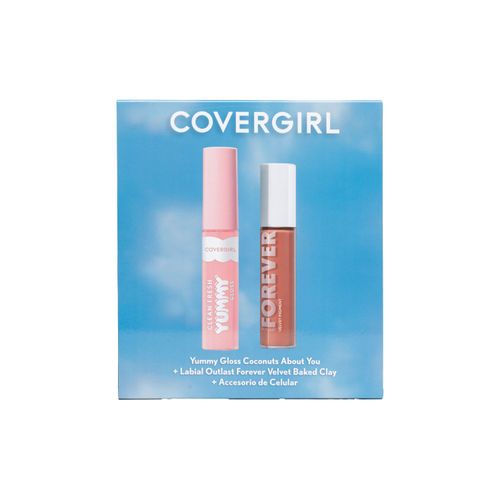 Pack Covergirl Gloss Yummy Coconuts About You + Labial Out Forever Velvet Baked Clay