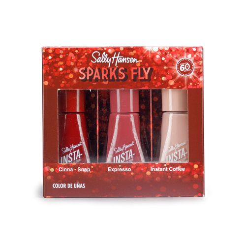 Estuche Esmaltes Sally Hansen Instadri Sparks Fly 3 Tonos