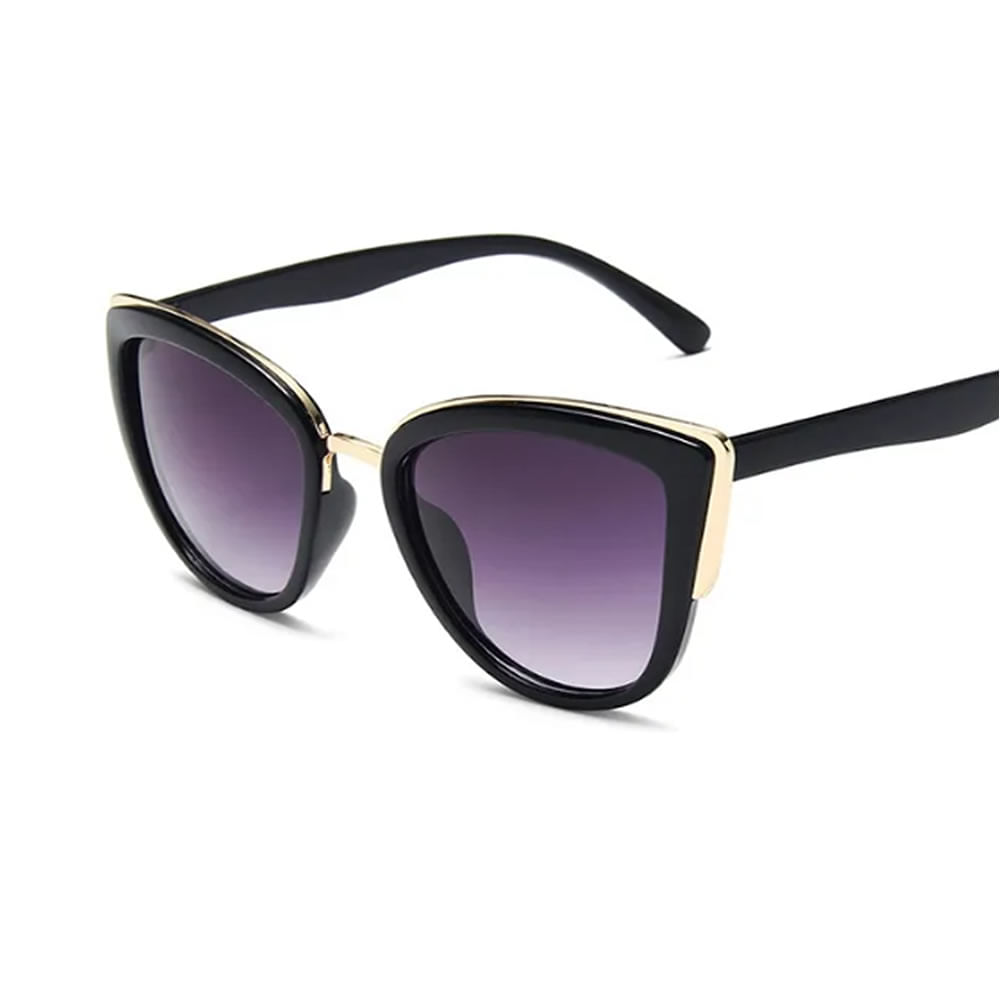 Lentes De Sol Muselife Mujer Estilo Cateye UV400 Negro