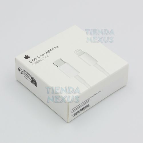 CABLE LIGHTNING A USB-C DE 2M ORIGINAL IPHONE DE APPLE + 2 PROTECTORES DE REGALO