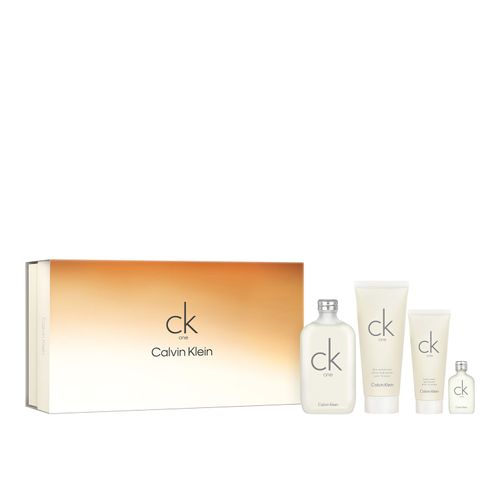 Estuche Perfume Calvin Klein Ck One Unisex Edt 200Ml + Body Lotion 200Ml + Shower Gel 100Ml + Mini 15Ml