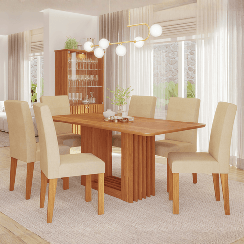 Juego De Comedor Ariela 6 Sillas Marrón