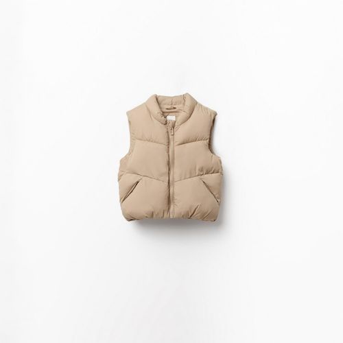 Chaleco Bebé Niño Sfera Basico Liso Marron Claro