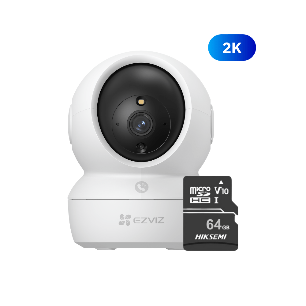 Cámara Inalámbrica Wifi 360º H6C 2K 3MP + Micro SD 64gb  - Ezviz