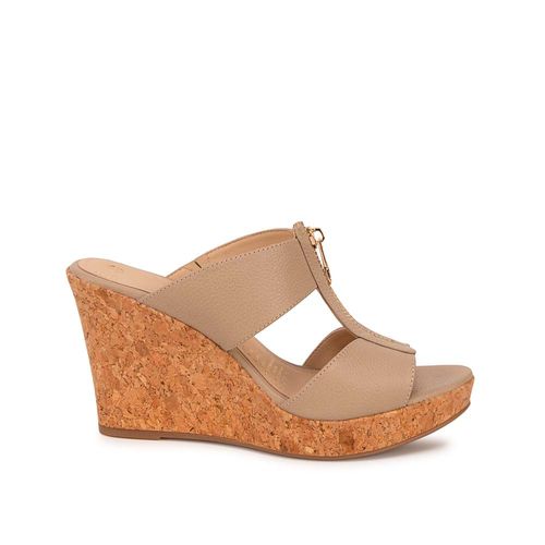 Sandalia Slide Casual ALE-2622 Arena Viale Cuero