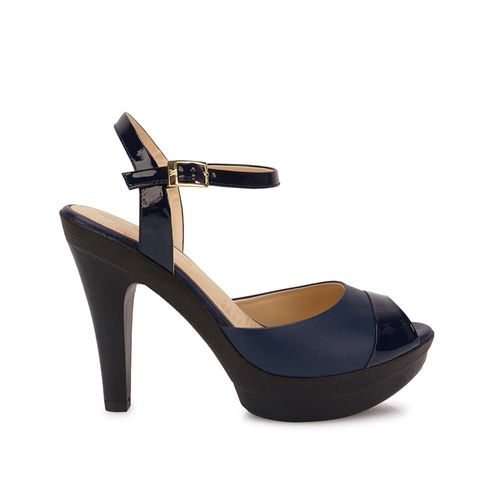 Sandalia D'orsay Casual ALE-2521 Azul Viale Cuero