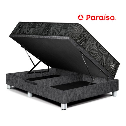 Cama Boxet PARAISO Pocket Max Black Queen Charcoal
