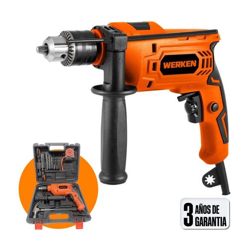 Taladro Percutor Werken KF-ID20+KF-6030 550W + 12 Accesorios