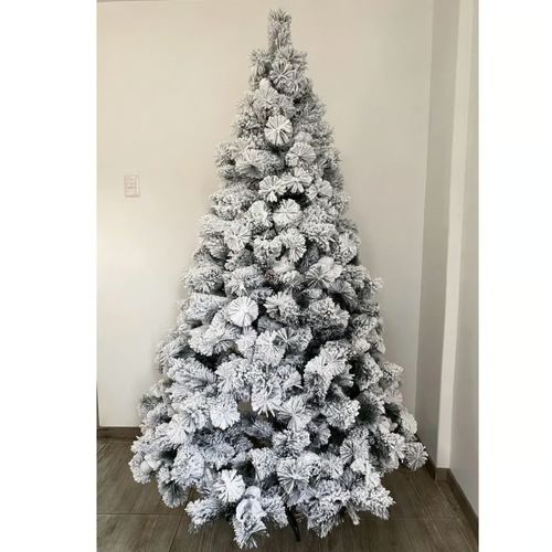 Árbol de navidad Pino NEVADO Americano - rama por rama 240cm - NR-240 (MUNDO ELECTRONICO)