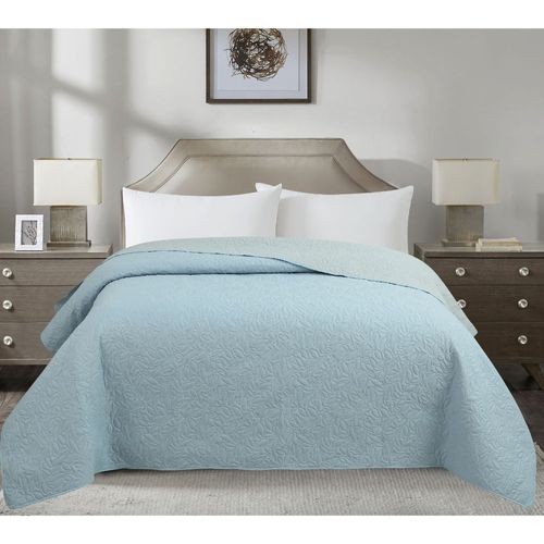 Cubrecama Pv26 Ultrasonic Solido Acero Gris 1.5 Plazas