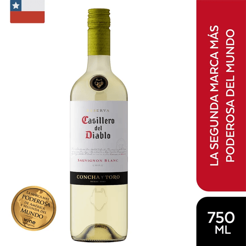 Vino CASILLERO DEL DIABLO Sauvignon Blanc Botella 750ml