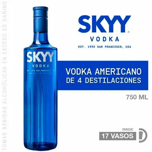 Vodka SKYY Botella 750ml
