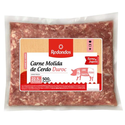 Carne Molida Porcino REDONDOS Duroc Paquete 500g