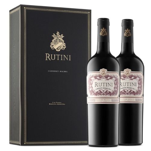 Vino Tinto RUTINI Cabernet Sauvignon Malbec Botella 750ml Paquete 2un