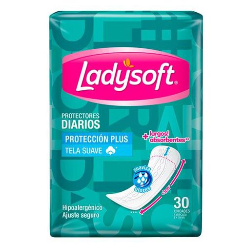 Protectores Diarios LADYSOFT Protect Plus Paquete 30un