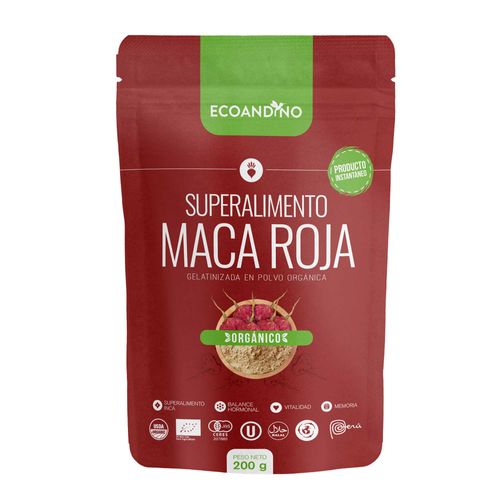 Maca Roja Gelatinizada Organica ECOANDINO Doypack 200g