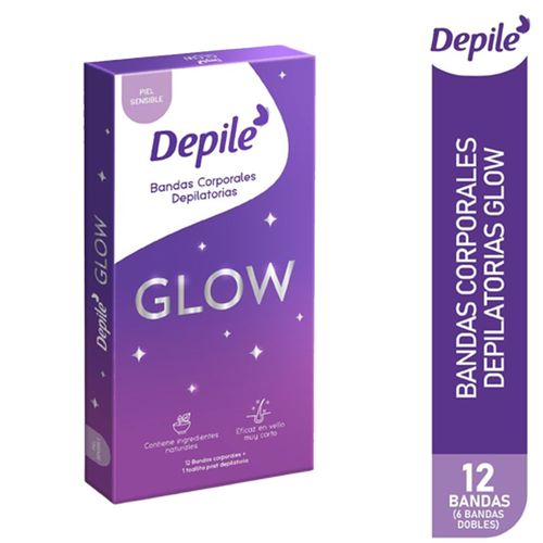 Bandas Depilatorias para Cuerpo DEPILÉ Glow Caja 6un