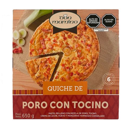 Quiche de Poro con Tocino DON MAMINO Bandeja 650g
