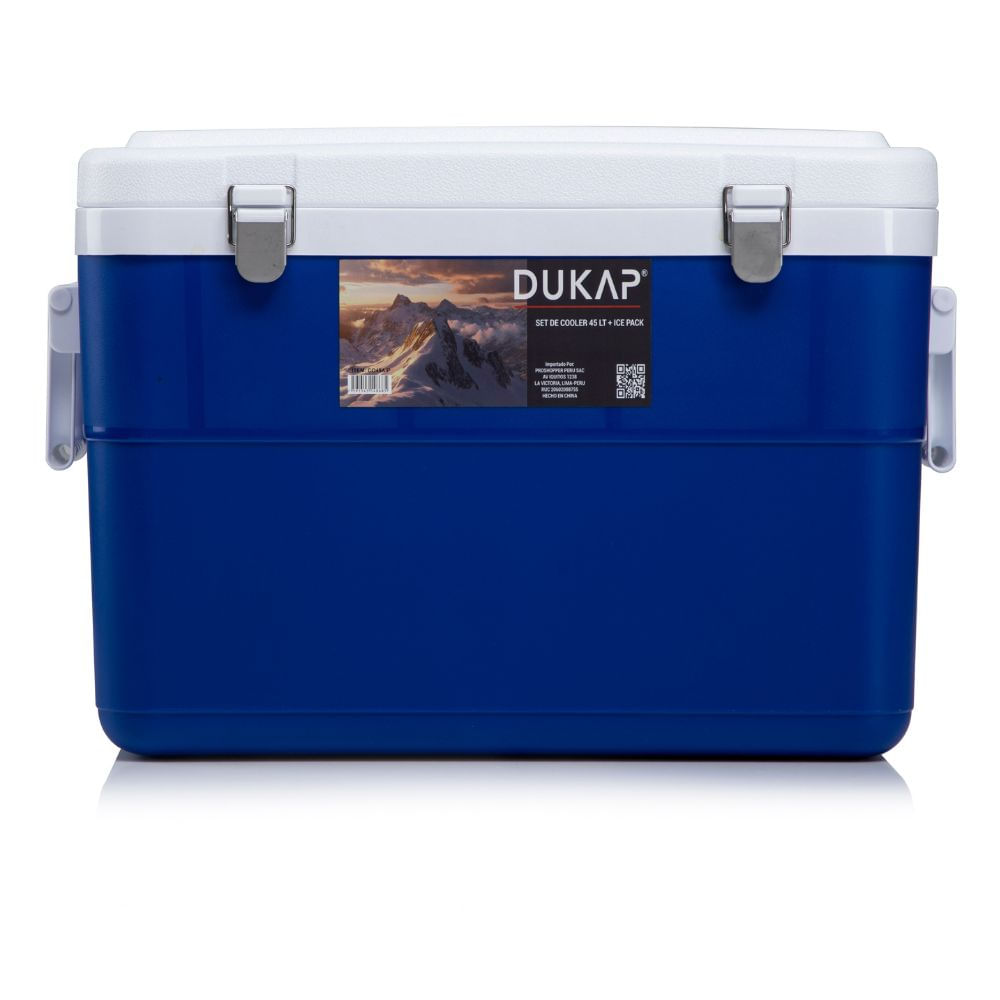 COOLER DUKAP 45 LITROS AZUL - ICEPACK GRATIS