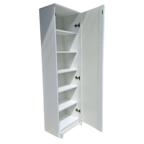 Zapatera Alta melamine blanco con espejo | Viene Armado