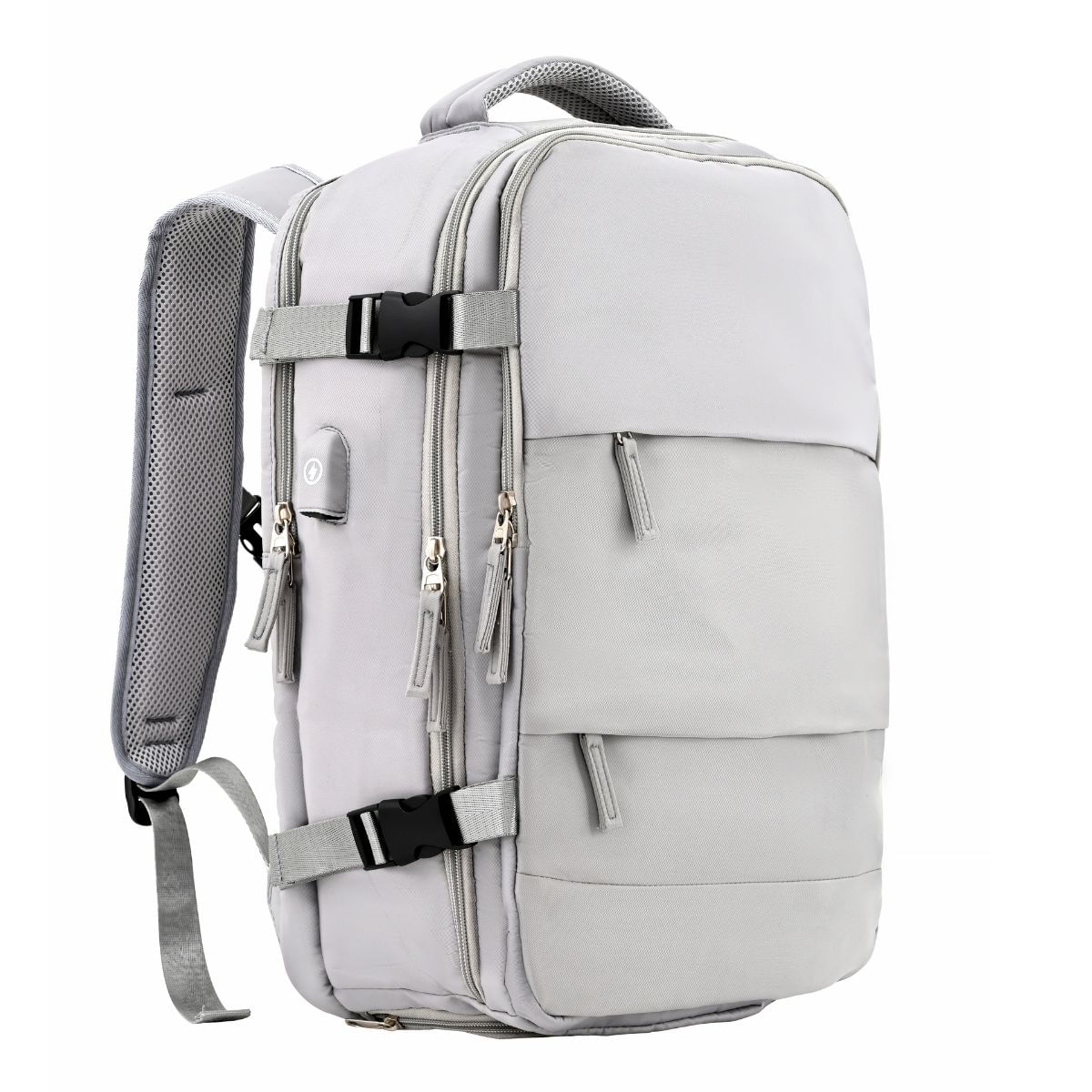 MOCHILA VIAJERA BASICA GRIS