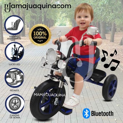 Triciclo Chavito Musical «CHOPPEER» con Bluetooth Azul