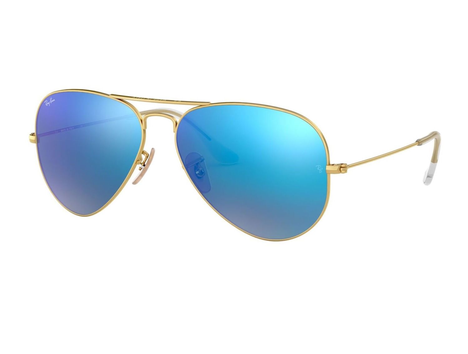LENTES RAY BAN AVIATOR ICE BLUE GOLD FRAME RB3025 GENUINO NUEVO