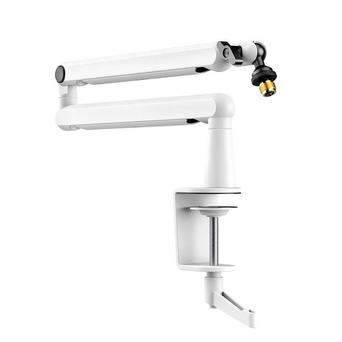 Fifine - Brazo para Micrófono BM88 Premium Boom - Blanco