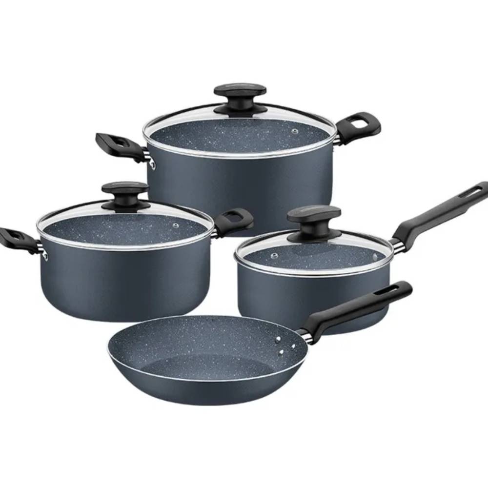 Juego de Ollas TRAMONTINA Max azul 7pzas - MEGA IMPORT